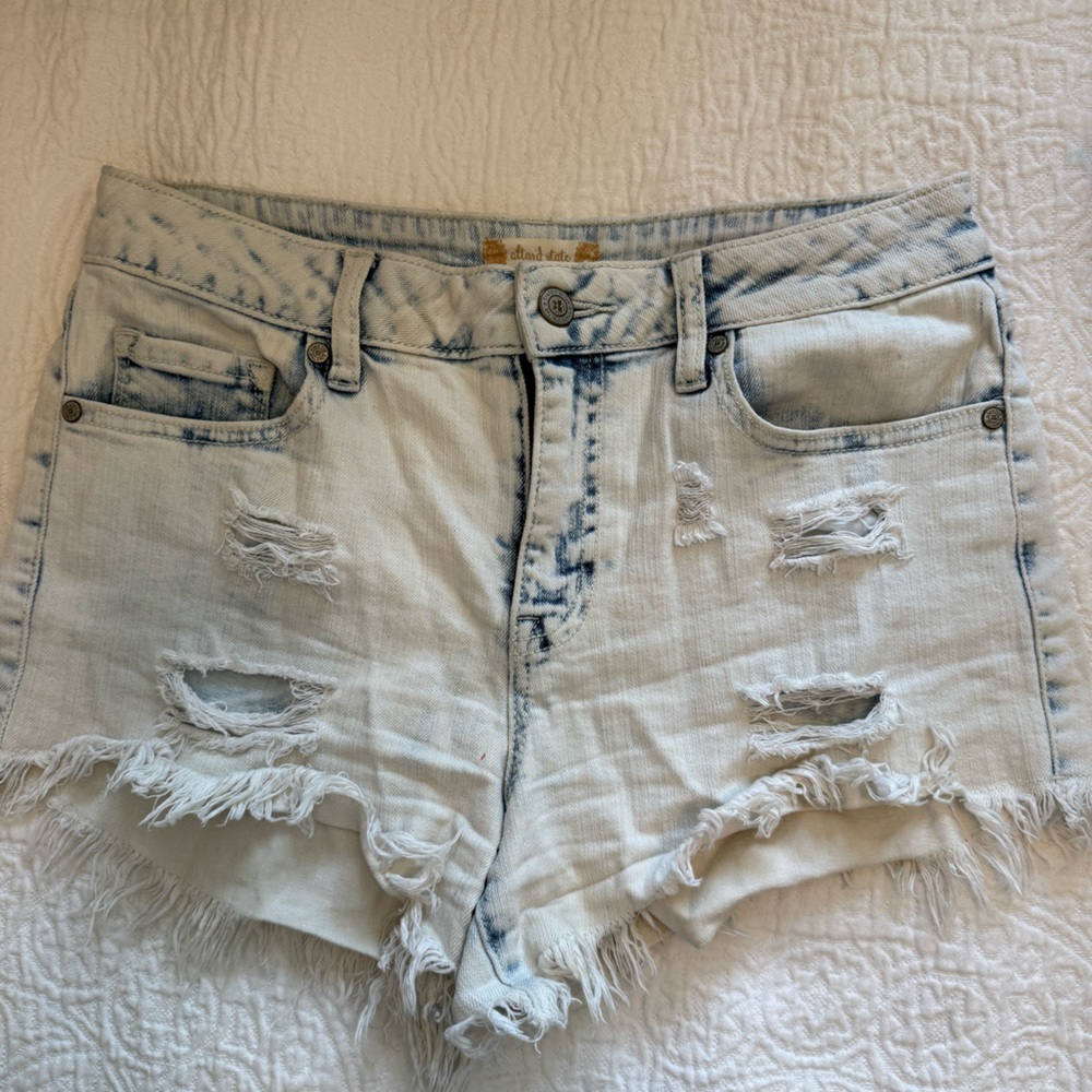 Altar’d State Light Blue Denim Shorts